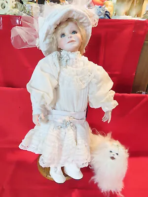 Pat Thompson Vlasta Marney Doll With Her Dog Quentin 20  Limited Edition 1988 • $275