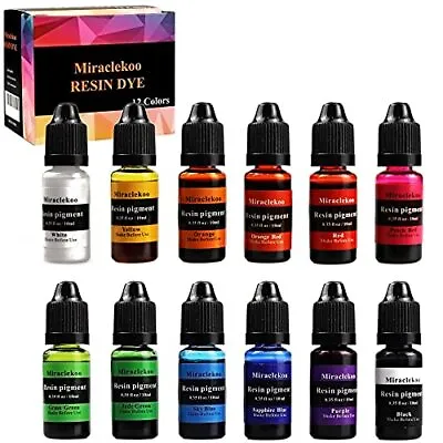 12 Colors Epoxy Resin Color Dye Colorant Liquid Epoxy Resin Pigment10ml Each... • $20.76