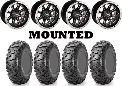 Kit 4 Maxxis Bighorn Radial Tires 25x8-12/25x10-12 On Moose 548X Black HP1K • $1229.33