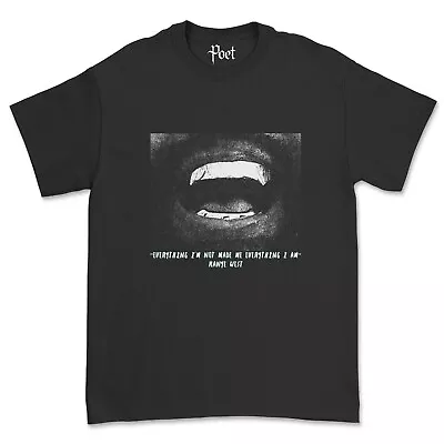 Kanye West T-Shirt Titanium Dentures Graduation Quote Poet Yeezy Vultures Tee • £20