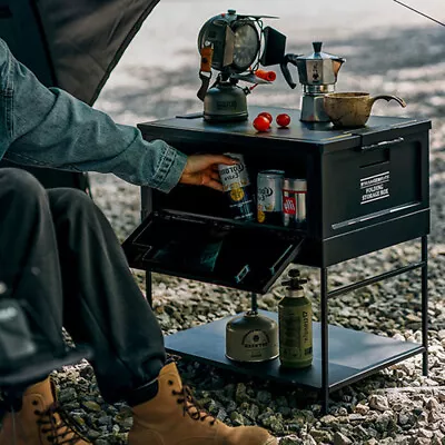 Collapsible Storage Box Outdoor Camping Picnic Container Desk Car Boot Organiser • £22.95