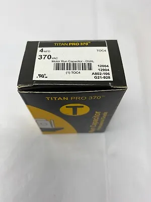 Titan Pro TOC4 Motor Run Capacitor Oval 4MFD 370V • $7.17