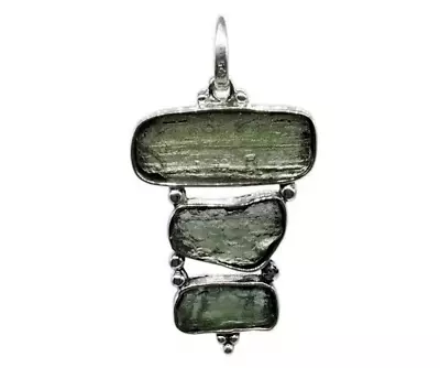 Genuine Czech Moldavite Pendant 925 Solid Sterling Silver Handmade Jewellery • $43.04