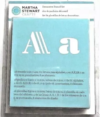 Martha Stewart Stencil Alphabet Punctuation Numbers Decor Set 32274  • $6.65