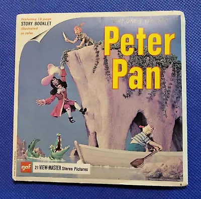 GAF COLOR Vintage B372 Walt Disney's Peter Pan Movie View-master 3 Reels Packet • $38