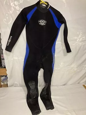 Aqua Lung 7mm Wetsuit Aqua Flex (Large) Black & Blue Stripes • $119.60