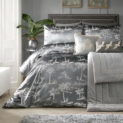 Laurence Llewelyn-Bowen Oasis 100% Polyester Duvet Cover Set In Slate • £21.95