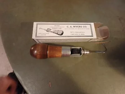 1B-  Vintage  C.A. MYERS Lock Stitch Sewing  Awl W. Original Box • $7