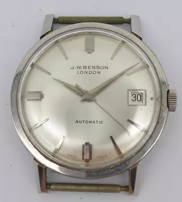 Smart Vintage Mens Jw Benson Automatic 25 Jewel Wristwatch Running Well • £68