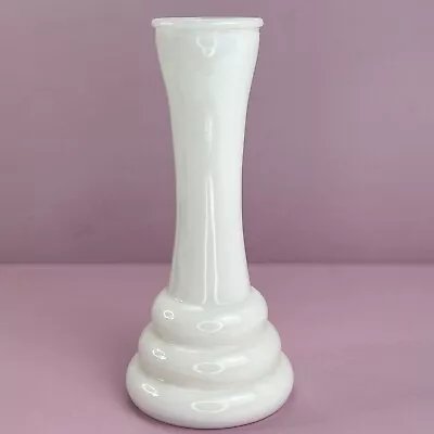 Vintage Randall White Milk Glass Beehive Vase 6  Mid Century Bud Vase • $12