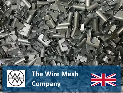 WIRE MESH CLIPS (Large) Gabions Cage Making Mesh Panels *UK MADE* Clips CT35 • £9.50