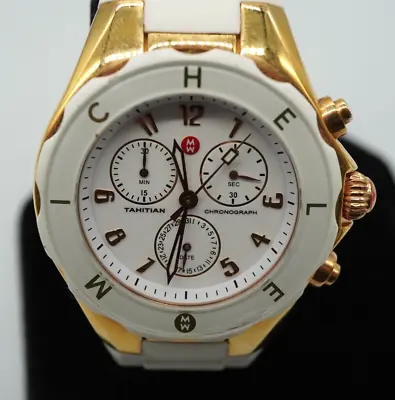 Michele Tahitian MWW12F000008 Chronograph Quartz  Watch-Needs Battery- A2160 • $79.99