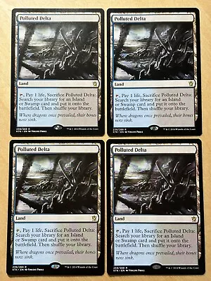 MTG Magic The Gathering 1x Polluted Delta Khans Of Tarkir LP Free Shipping • $29.99