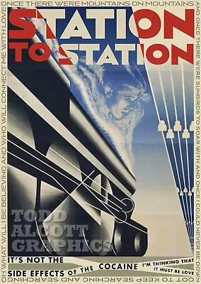 £39.99 • Buy David Bowie  Station To Station  1930s European Rail Poster Art Mashup Print