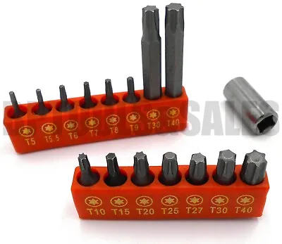 16pc Hardened Tip Security Star Torx Bit Set T5 T6 T7 T8 T10 T15 T20 T25 T30 T40 • $7.99