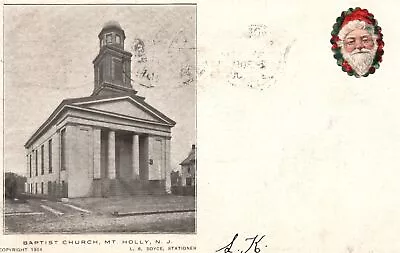 Vintage Postcard 1906 Baptist Church Mount Holly New Jersey L.S. Boyse Station • $9.99