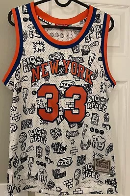 Women’s Patrick Ewing #33 Knicks Mens Mitchell & Ness Swingman Doodle Jersey M • $74