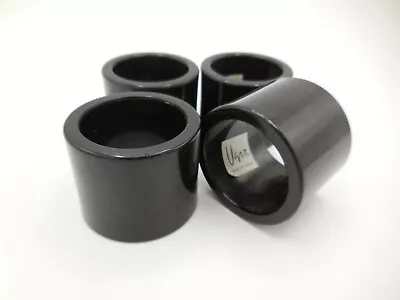 4 Vintage Vera Neumann Black Acrylic Plastic Napkin Ring • $24.99