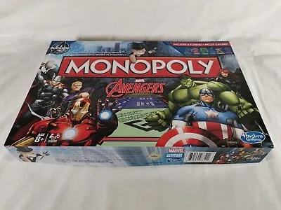 Monopoly Marvel Avengers Board Game By Hasbro 100% Complete VGC English & French • £14.99
