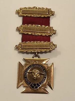£450 • Buy 9c Gold Masonic Medal - Buffalo Medals (RAOB) Brother Webb - Rutherfoord Harris