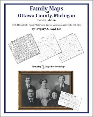 Family Maps Ottawa County Michigan Genealogy MI Plat • $31.95