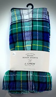 J Crew Flannel Boxers Plaid Shorts Striped Woven 100% Cotton Panties Underwear  • $28.76