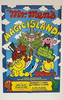 Mr Men's Magic Island! The Palace Theatre Manchester Original Large Poster 1986 • £35