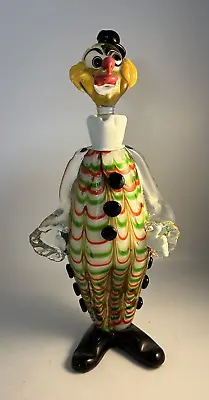 Vintage Venetian Murano Glass Clown Decanter Large 14” Tall **Damaged** • $16.99