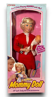 Vintage 1990 The Original Mommy Doll Tootsietoy 19  Baby & Accessories Blonde • $19.99