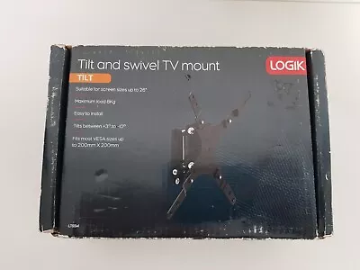 LOGIK Tilt & Swivel TV MOUNT  Bracket Hang Wall Up To 26'' . 8Kg Unopened • £9.99