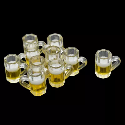 10PCS Dollhouse Miniature Beer Glass Mug Cup Model Bar Ornament Decor Accessorie • $4.54