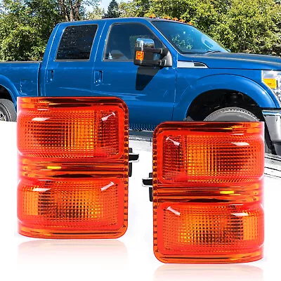 Pair Side Mirror Turn Signal Light  Lens For 08-2016 Ford F-250 F-350 F250 F350 • $14