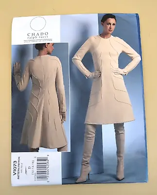 Vogue V1073 Chado Ralph Rucci Dress Size D 12-14-16 Sewing Pattern Uncut V26 • $14.99