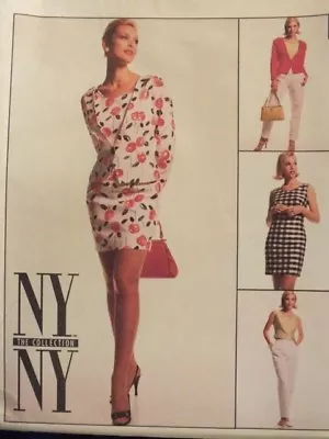 Amazing OOP McCALLS NY/NY 8709 Misses Jacket Dress Top & Pants PATTERN Sz 4 UC • $5.49