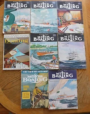 Lot Of Vintage Motor Boating Magazines 1949 - 1964 • $52.99