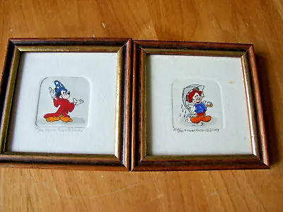 2 Authentic Sowa & Reiser Hand Painted Disney Etchings Mickey Mouse Ltd Edition  • £65