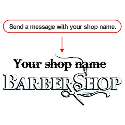  Barber Shop Window Sticker Custom Front Sign Decal Salon Modern Hairdresser Big • £14.98