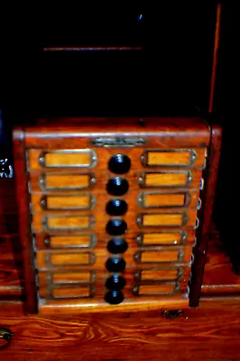Antique Remington Rand Wood Kardex File Cabinet RARE! Beautiful Patina! • $259.99