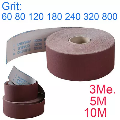 $15.30 • Buy Sandpaper Roll 80 120 180 240-800G Sanding Sheet Cloth 4'' 100mm Aluminium Oxide