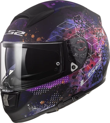 £169.99 • Buy Ls2 Ff397 Ft2 Vector Fibreglass Full Face Motorcycle Crash Helmet Purple Cosmos