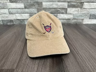 VTG POLO GOLF CORDUROY HAT 90s CREST LOGO RALPH LAUREN • $59.84