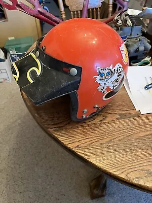 Vintage Rogue Mx Helmet   Red Helmet 70s • $50