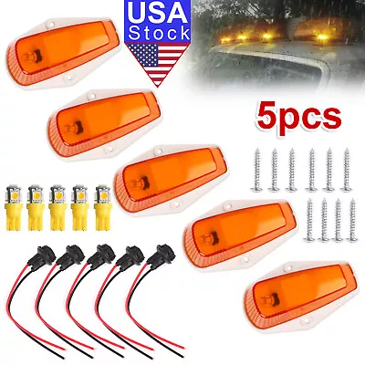 $19.99 • Buy 5Pcs For FORD F150 F250 F350 1973-1997 Roof Top Cab Lights Amber Marker Lights