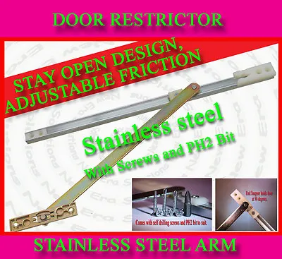 Upvc Door Restrictor Stay Open Arm  Pvc Double French Patio Conservatory Door • £9.80