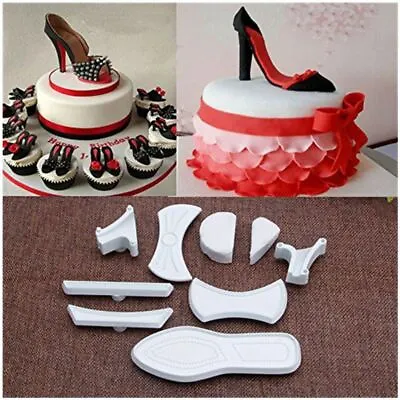 High Heel Shoe Fondant Cutter 9pc Kit - Stiletto Mould Fondant Cake Mould • £8.49