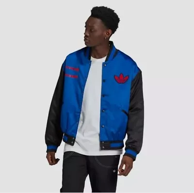 $234.05 • Buy 🔶️bnwt Mens Xl Run Dmc Adidas Hollis Crew Varsity Letterman Collegiate Jacket
