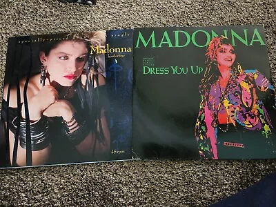 Madonna Borderline 2-Cut Maxi Single 45rpm Plus. Dress You Up Maxi Single • $14