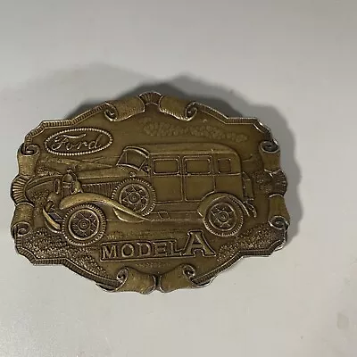 Henry Ford Model A Car Collectors Belt Buckle V-37 Vintage Bergamot Brass Works  • $13.89