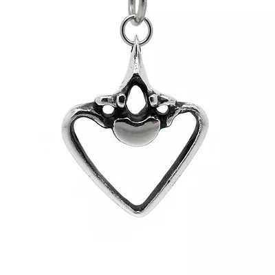 Small Human Ribs And Vertebra Heart Charm Anatomy Pendant Anatomical Jewelry • $27.95