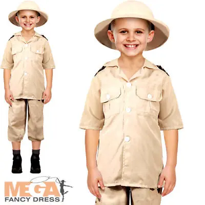 Safari Explorer Boys Fancy Dress Jungle Zoo Keeper Uniform Kids Childs Costume • £10.99